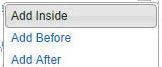 2. Add Inside / Before / After