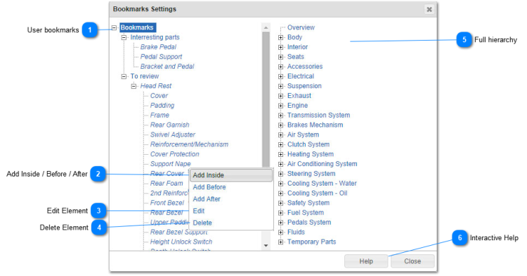 Customize Bookmarks