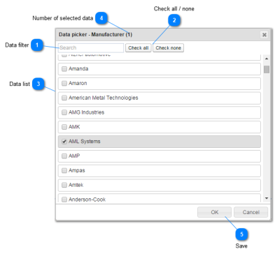 Data Picker Dialog