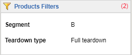 3. Products population filters