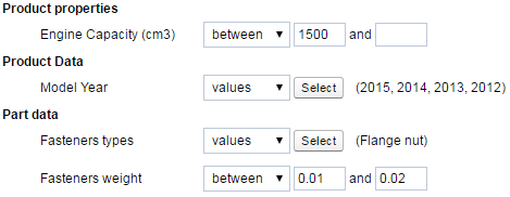 11. Input criteria